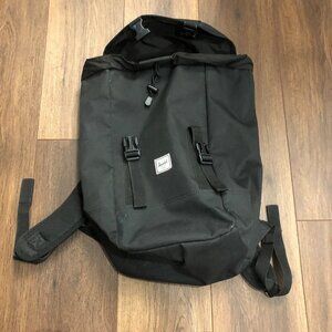 Herschel Supply Co Iona Black Backpack 24L Red Liner Inner Pockets Padded Straps